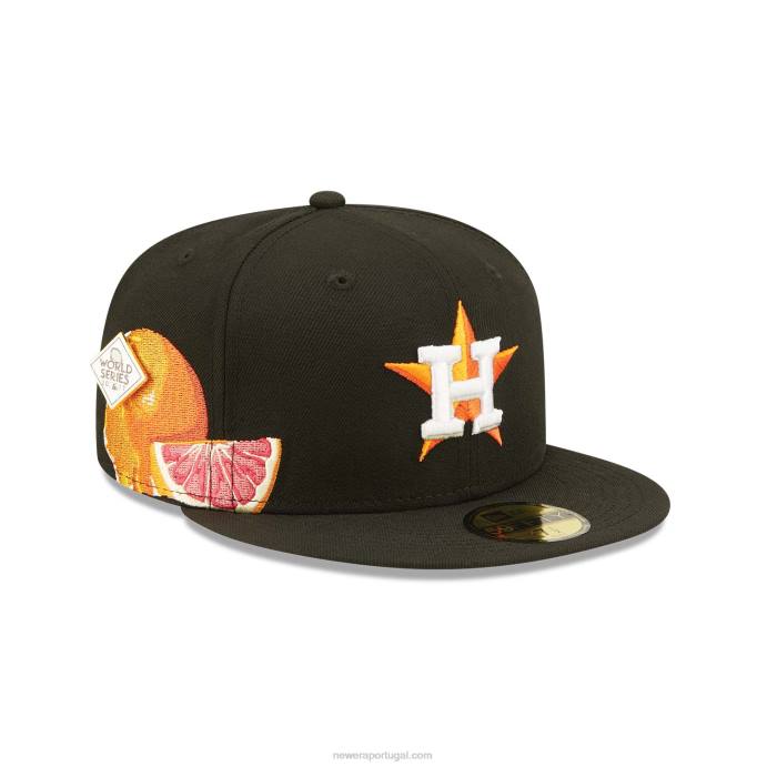 FFTN1078 New Era Boné houston astros fruit preto 59fifty ajustado
