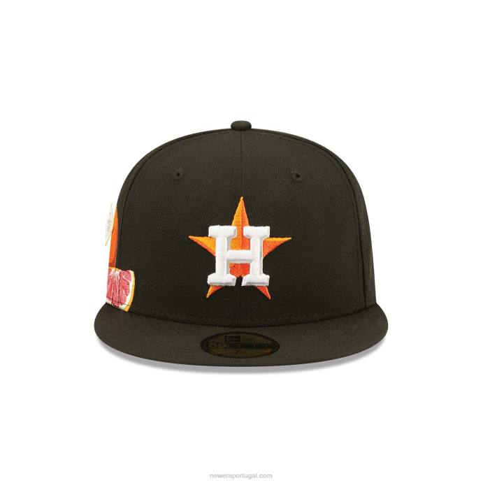 FFTN1078 New Era Boné houston astros fruit preto 59fifty ajustado
