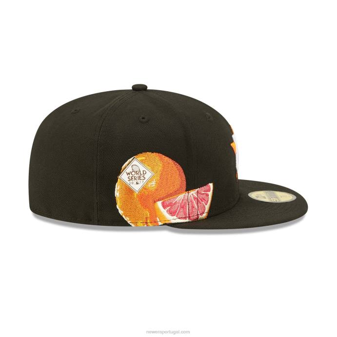 FFTN1078 New Era Boné houston astros fruit preto 59fifty ajustado