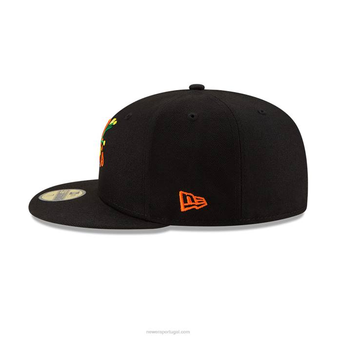 FFTN1079 New Era baltimore orioles boné lateral bloom black 59fifty