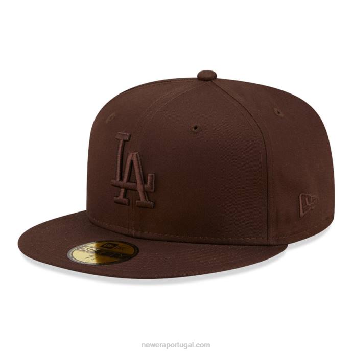 FFTN107 New Era Boné La Dodgers League Essential Brown 59Fifty