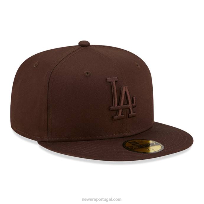 FFTN107 New Era Boné La Dodgers League Essential Brown 59Fifty