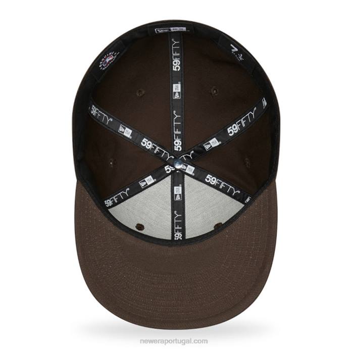 FFTN107 New Era Boné La Dodgers League Essential Brown 59Fifty