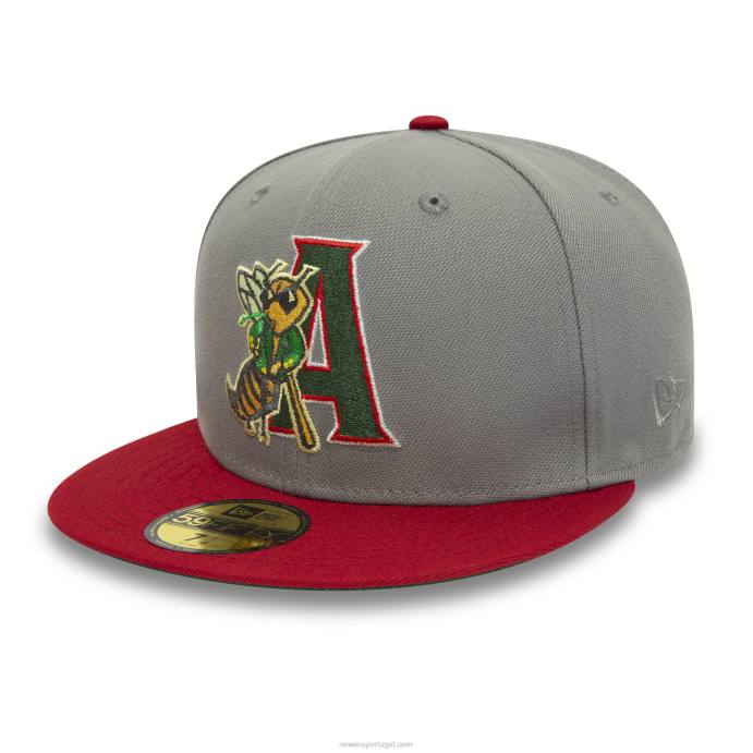 FFTN1081 New Era jaqueta verde augusta milb cinza boné 59fifty
