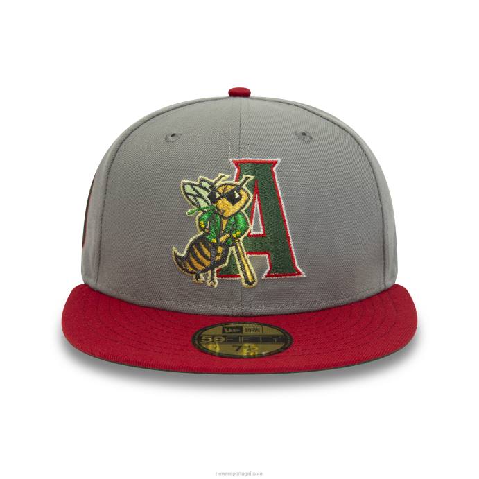 FFTN1081 New Era jaqueta verde augusta milb cinza boné 59fifty