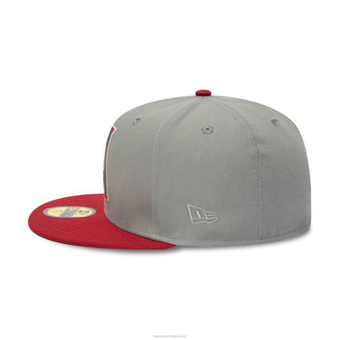 FFTN1081 New Era jaqueta verde augusta milb cinza boné 59fifty