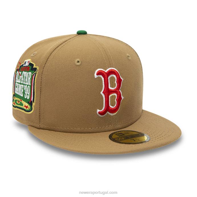 FFTN1083 New Era boton red sox camel 59fifty boné justo