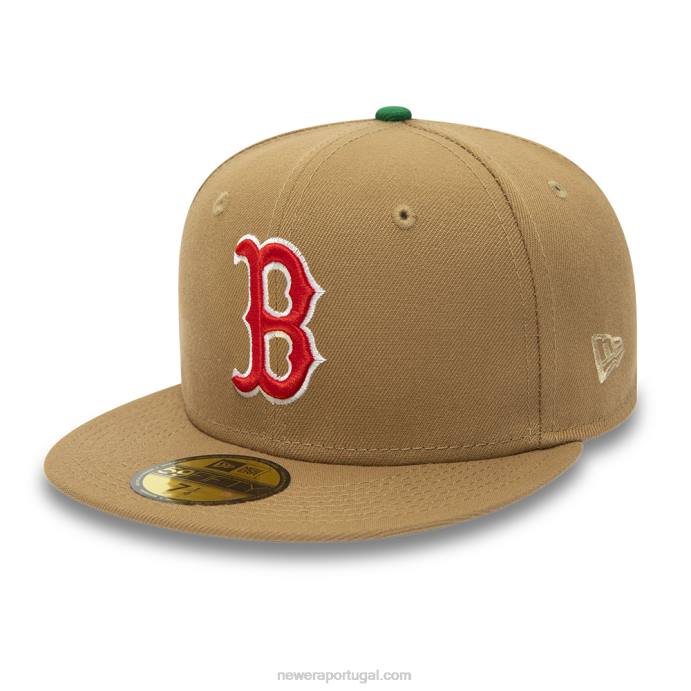 FFTN1083 New Era boton red sox camel 59fifty boné justo