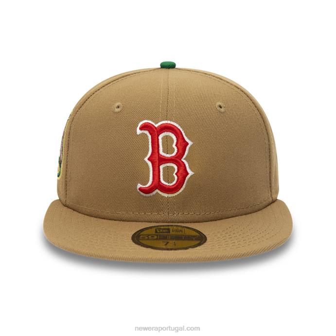 FFTN1083 New Era boton red sox camel 59fifty boné justo