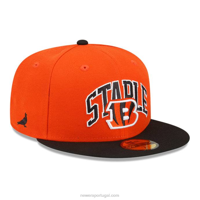 FFTN1084 New Era Boné Cincinnati Bengals X Grampeado Orange 59Fifty
