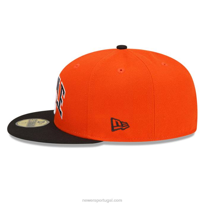 FFTN1084 New Era Boné Cincinnati Bengals X Grampeado Orange 59Fifty