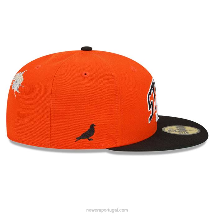 FFTN1084 New Era Boné Cincinnati Bengals X Grampeado Orange 59Fifty
