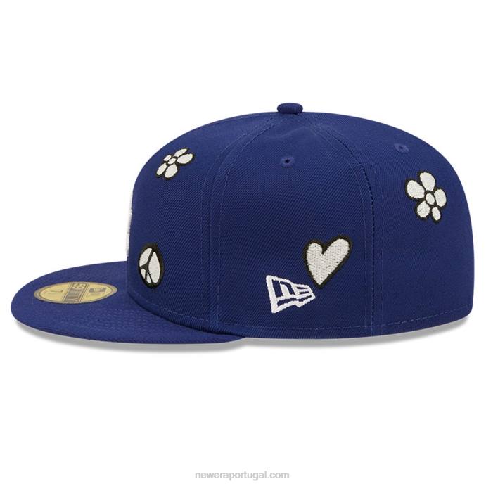 FFTN1086 New Era la dodgers mlb luz solar pop azul escuro boné 59fifty