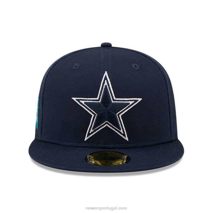FFTN1087 New Era boné ajustado azul marinho 59fifty com patch lateral dallas cowboys