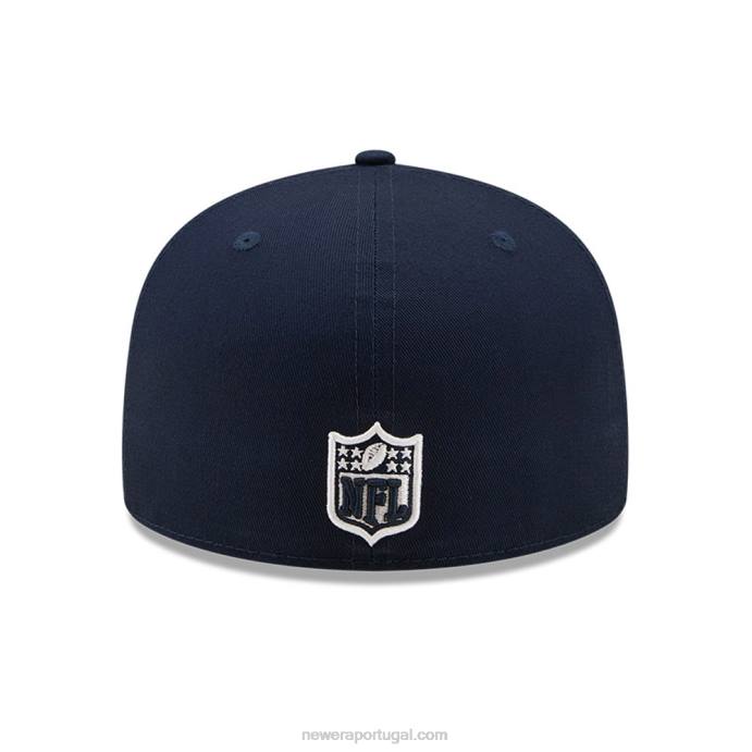 FFTN1087 New Era boné ajustado azul marinho 59fifty com patch lateral dallas cowboys