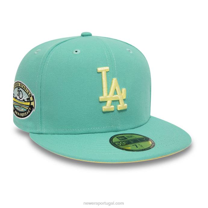 FFTN1088 New Era boné la dodgers pastel turquesa 59fifty