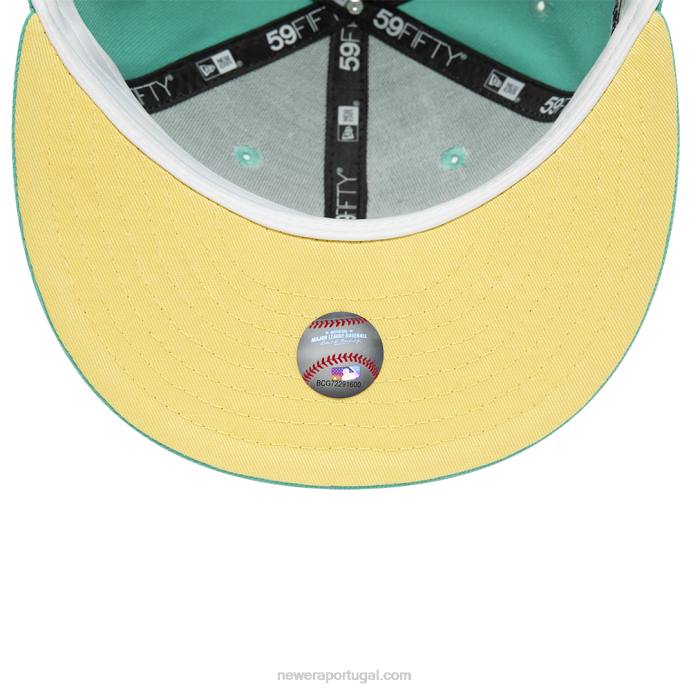 FFTN1088 New Era boné la dodgers pastel turquesa 59fifty