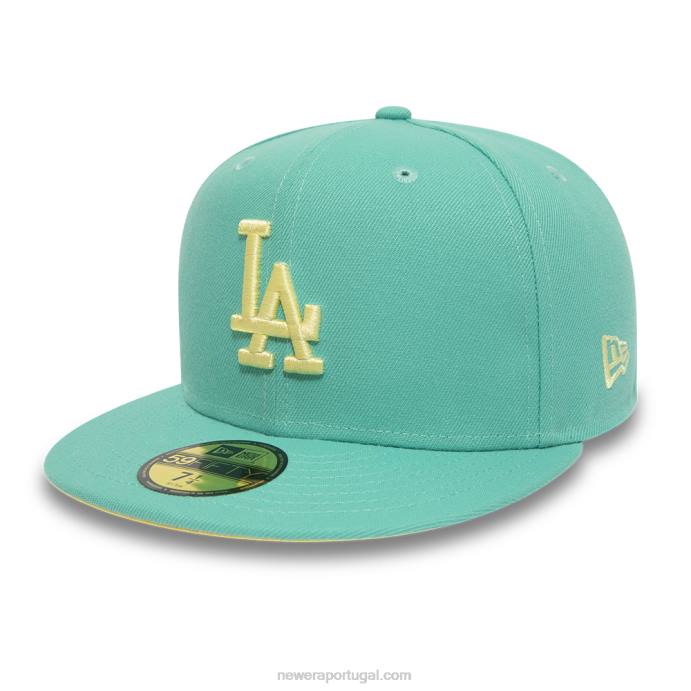 FFTN1088 New Era boné la dodgers pastel turquesa 59fifty