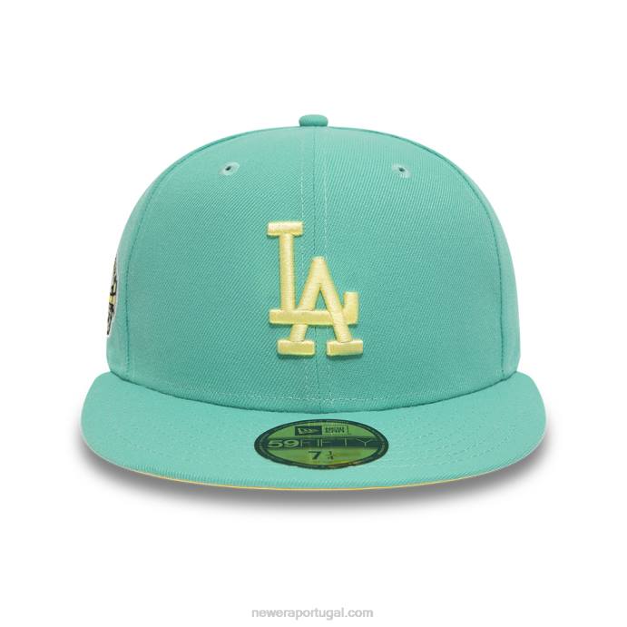FFTN1088 New Era boné la dodgers pastel turquesa 59fifty