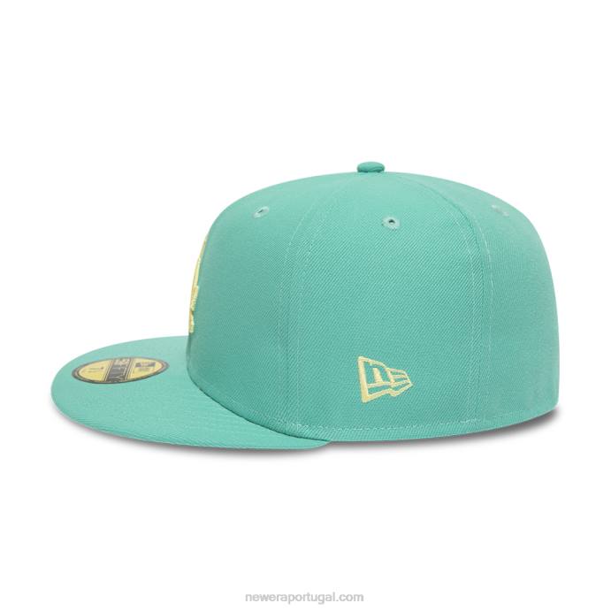 FFTN1088 New Era boné la dodgers pastel turquesa 59fifty