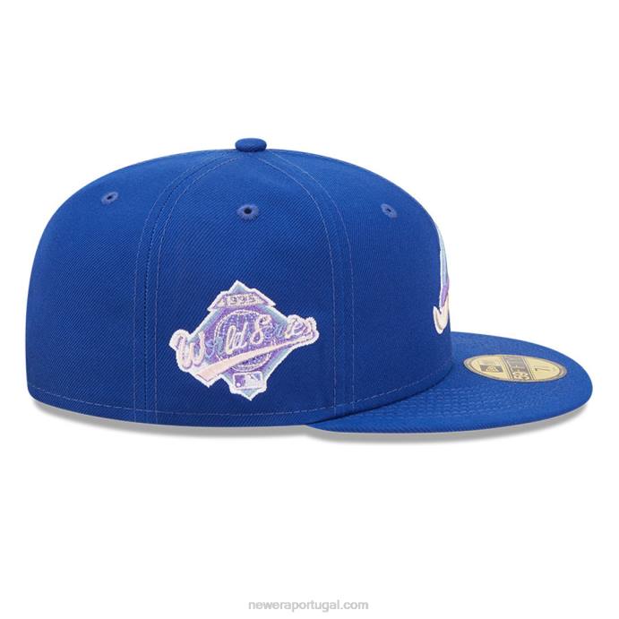 FFTN1089 New Era boné ajustado azul 59fifty atlanta braves mlb nightbreak team