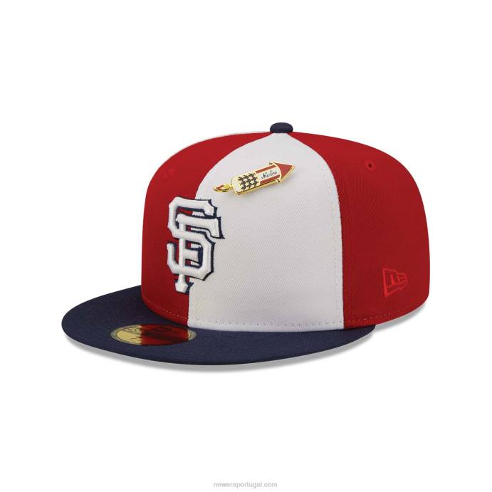 FFTN108 New Era Boné San Francisco Giants Pinwheel Americana Red 59Fifty