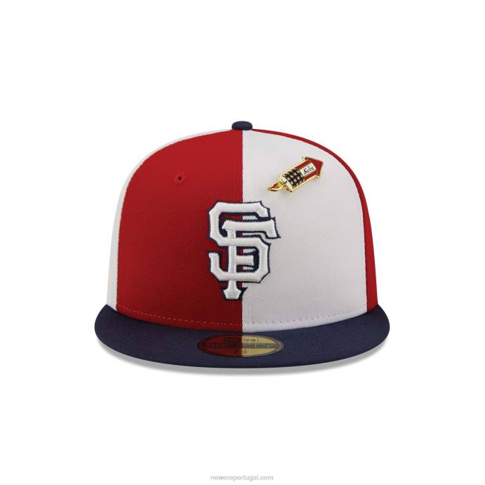 FFTN108 New Era Boné San Francisco Giants Pinwheel Americana Red 59Fifty