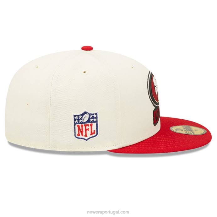 FFTN1092 New Era boné san francisco 49ers nfl sideline 2022 branco 59fifty