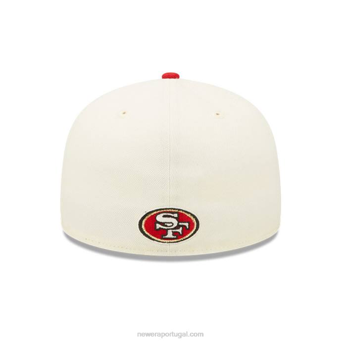 FFTN1092 New Era boné san francisco 49ers nfl sideline 2022 branco 59fifty
