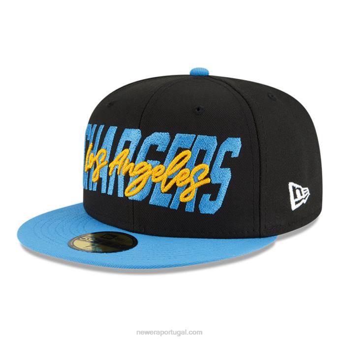 FFTN1093 New Era La Chargers nfl draft black 59fifty boné ajustado