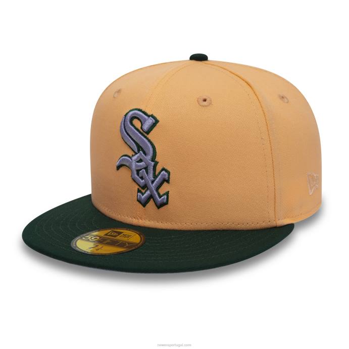 FFTN1097 New Era chicago white sox 10º aniversário boné pêssego 59fifty