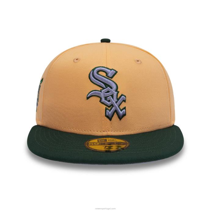 FFTN1097 New Era chicago white sox 10º aniversário boné pêssego 59fifty