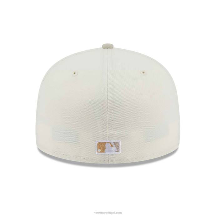 FFTN1099 New Era Boné ajustado do Atlanta Braves Anniversary bege claro 59fifty
