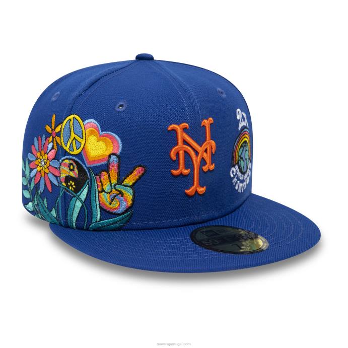 FFTN109 New Era Boné New York Mets Groovy Blue 59Fifty