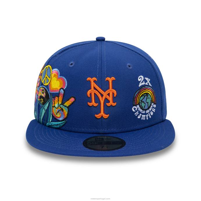 FFTN109 New Era Boné New York Mets Groovy Blue 59Fifty