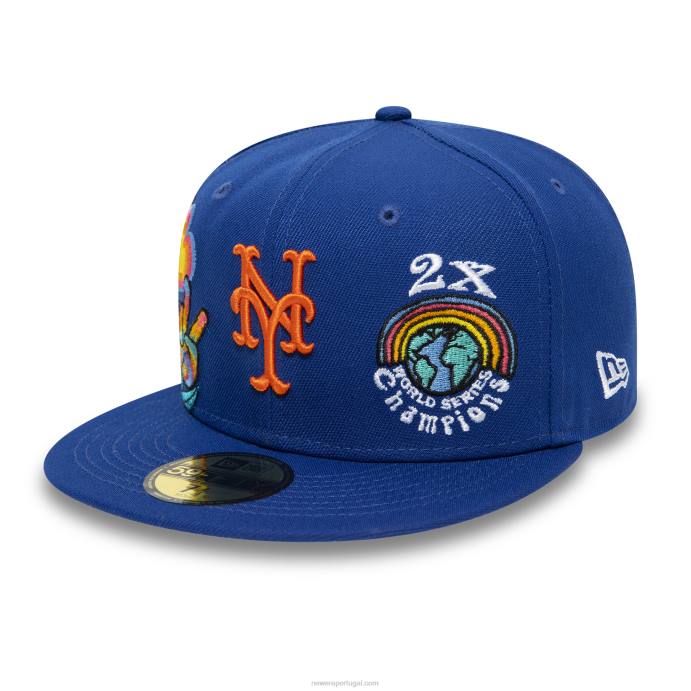 FFTN109 New Era Boné New York Mets Groovy Blue 59Fifty