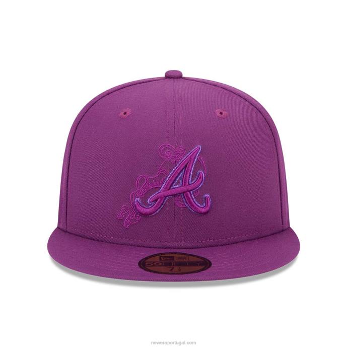 FFTN1100 New Era Boné Atlanta Braves Zodiac Purple 59Fifty