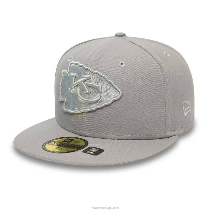 FFTN1102 New Era kansas city chiefs team spotlight boné cinza 59fifty