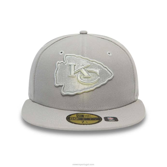 FFTN1102 New Era kansas city chiefs team spotlight boné cinza 59fifty