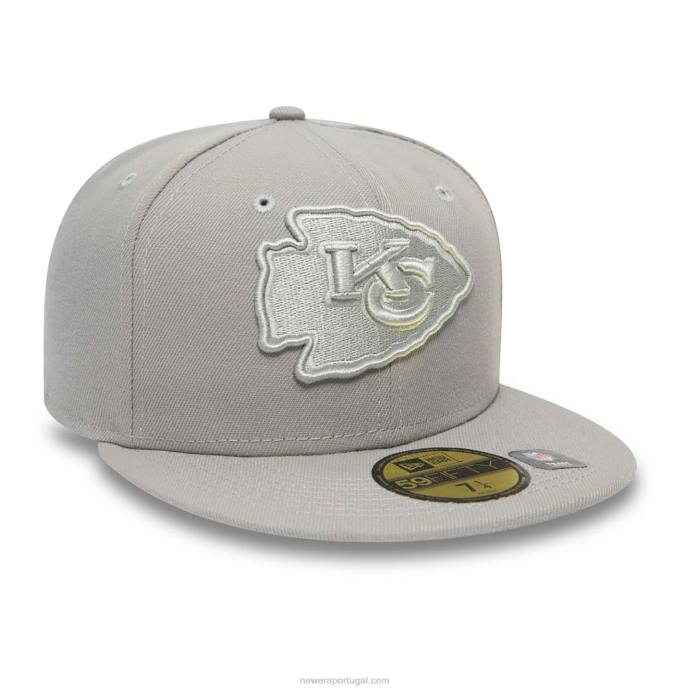 FFTN1102 New Era kansas city chiefs team spotlight boné cinza 59fifty