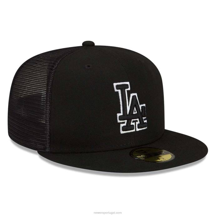 FFTN1103 New Era la dodgers mlb prática de rebatidas boné preto 59fifty