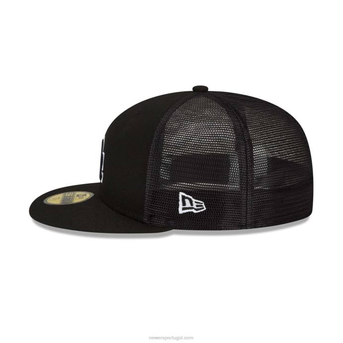 FFTN1103 New Era la dodgers mlb prática de rebatidas boné preto 59fifty