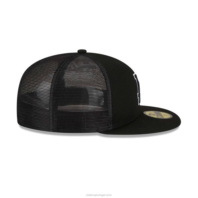 FFTN1103 New Era la dodgers mlb prática de rebatidas boné preto 59fifty