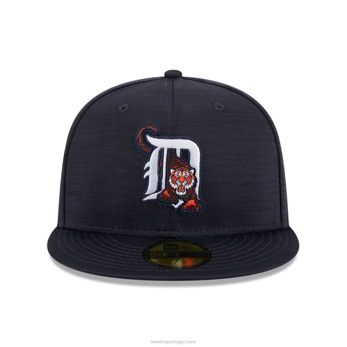 FFTN1104 New Era detroit tigers mlb clubhouse azul 59fifty boné justo