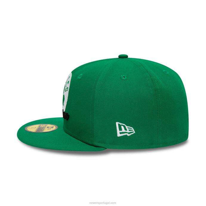 FFTN1106 New Era boton celtics dual logo verde 59fifty boné ajustado