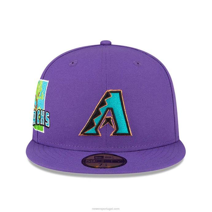 FFTN1108 New Era boné justo arizona diamondbacks stateview roxo 59fifty