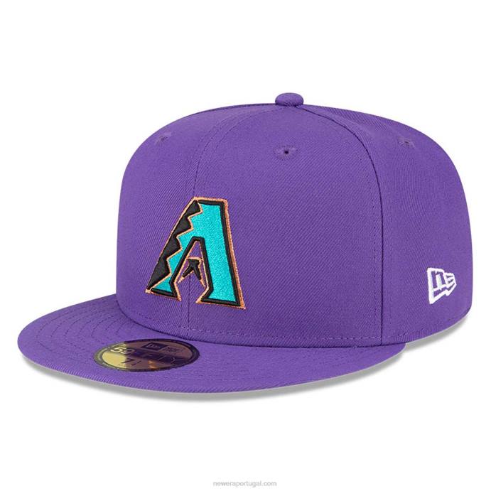 FFTN1108 New Era boné justo arizona diamondbacks stateview roxo 59fifty
