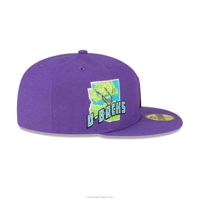FFTN1108 New Era boné justo arizona diamondbacks stateview roxo 59fifty