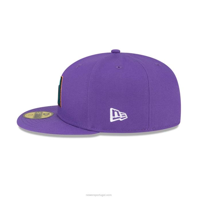 FFTN1108 New Era boné justo arizona diamondbacks stateview roxo 59fifty