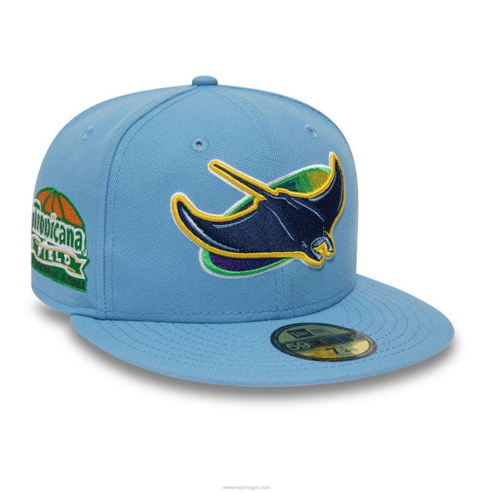 FFTN1109 New Era Tampa Bay Rays American League Stadium Sky Blue 59Fifty Boné Ajustado